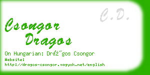 csongor dragos business card